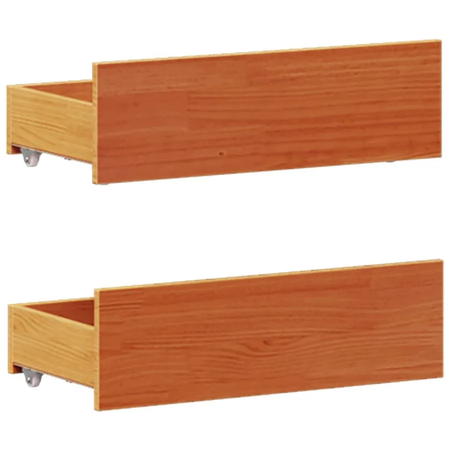 Cadre de lit sans matelas avec tête de lit brun cire 120x200 cm - 8