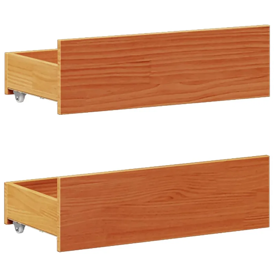 Cadre de lit sans matelas avec tête de lit brun cire 140x190 cm - 8
