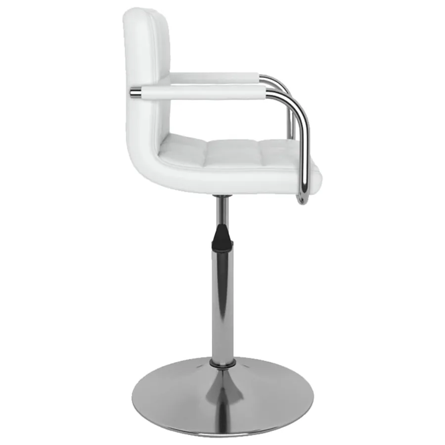 Chaises pivotantes à manger lot de 4 blanc similicuir - 3
