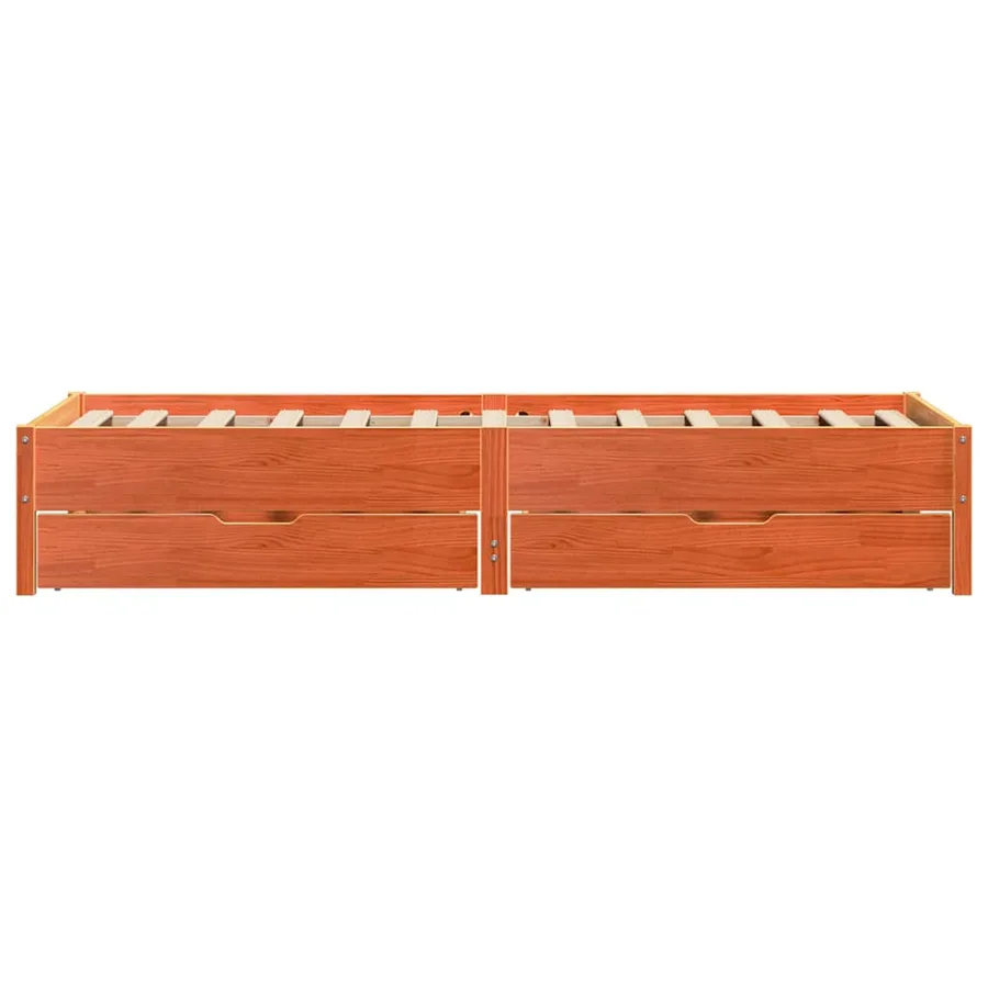Cadre de lit sans matelas cire marron 90x190 cm bois pin massif - 7
