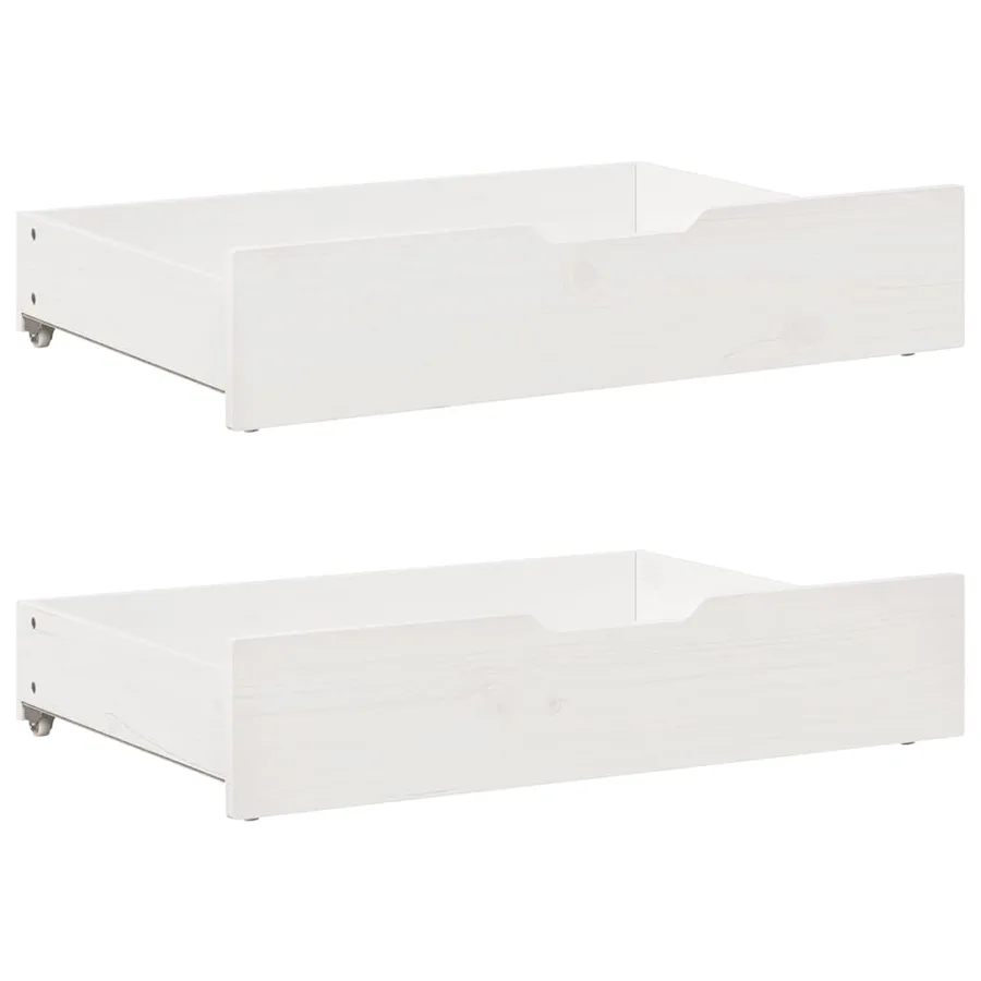 Lit de jour avec gigogne et tiroirs sans matelas blanc 90x200cm - 10