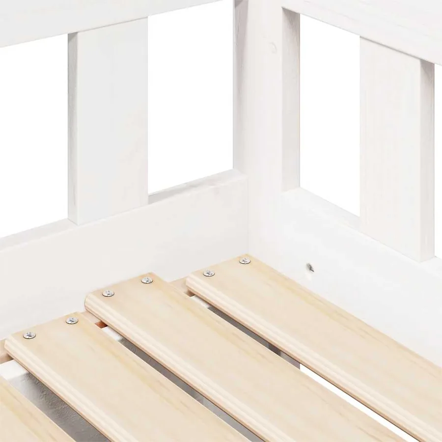 Lit de jour avec gigogne et tiroirs sans matelas blanc 90x200cm - 9