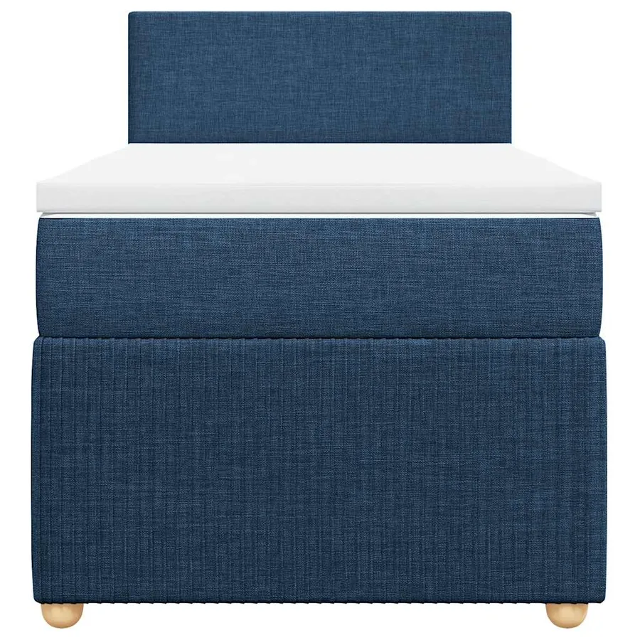 Sommier à lattes de lit avec matelas Bleu 80x200 cm Tissu - 6