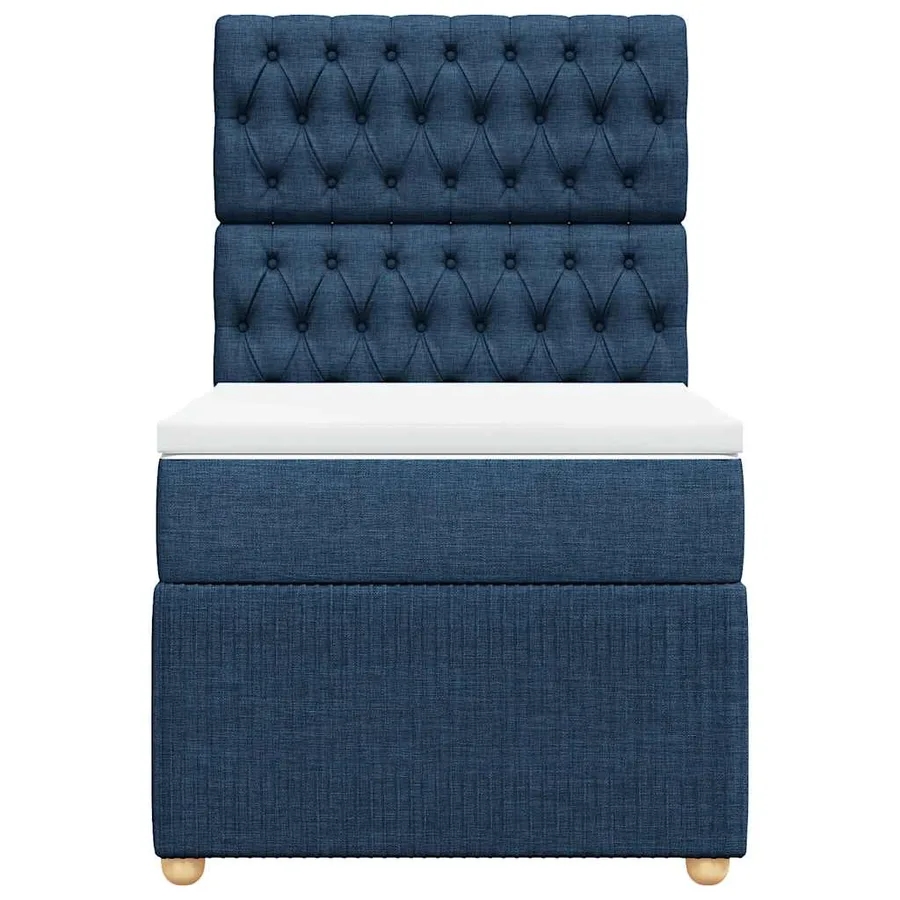 Sommier à lattes de lit avec matelas Bleu 80x200 cm Tissu - 4