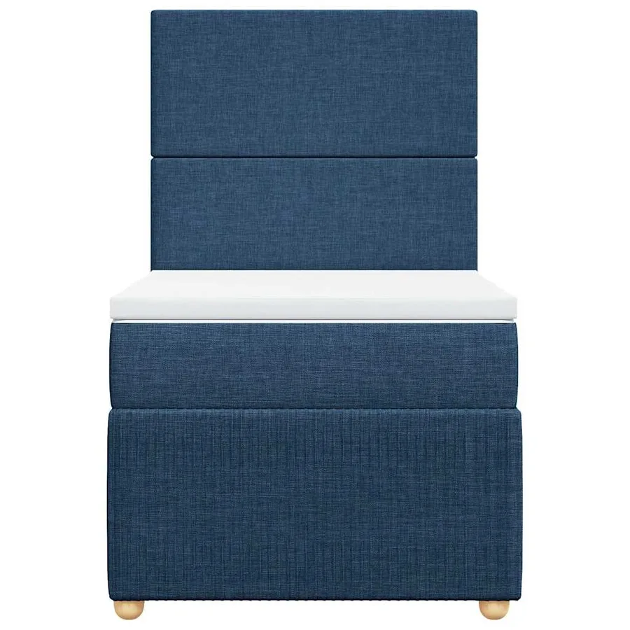 Sommier à lattes de lit avec matelas Bleu 80x200 cm Tissu - 4