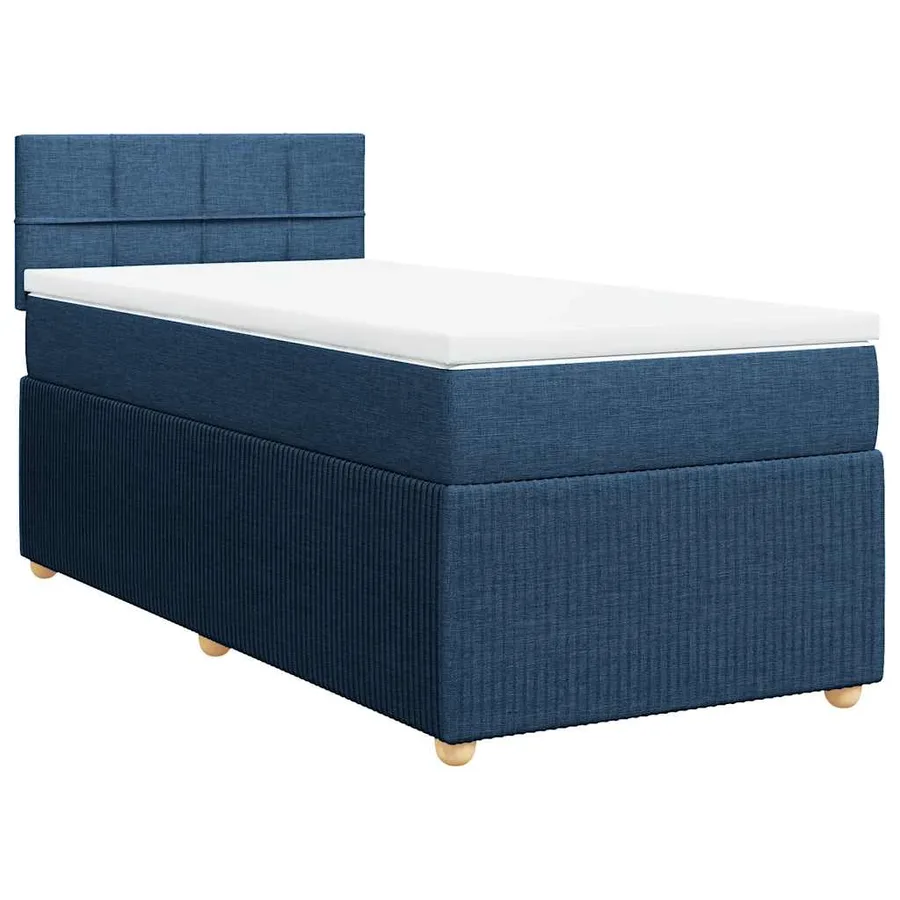 Sommier à lattes de lit avec matelas Bleu 80x200 cm Tissu - 3