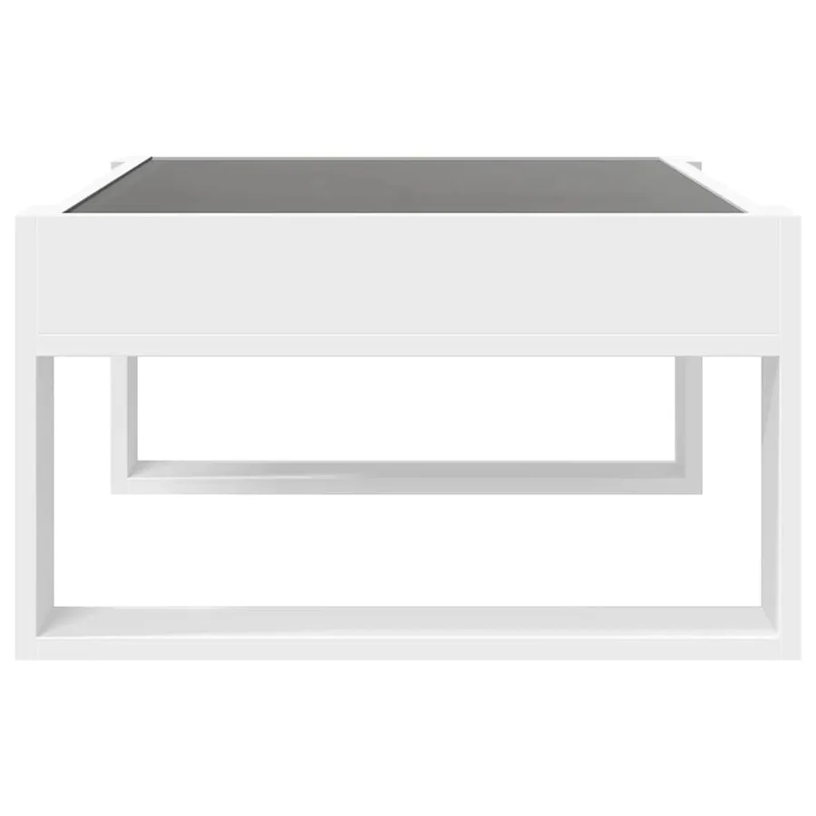 Table basse avec LED infini blanc 70x53x30 cm - 7
