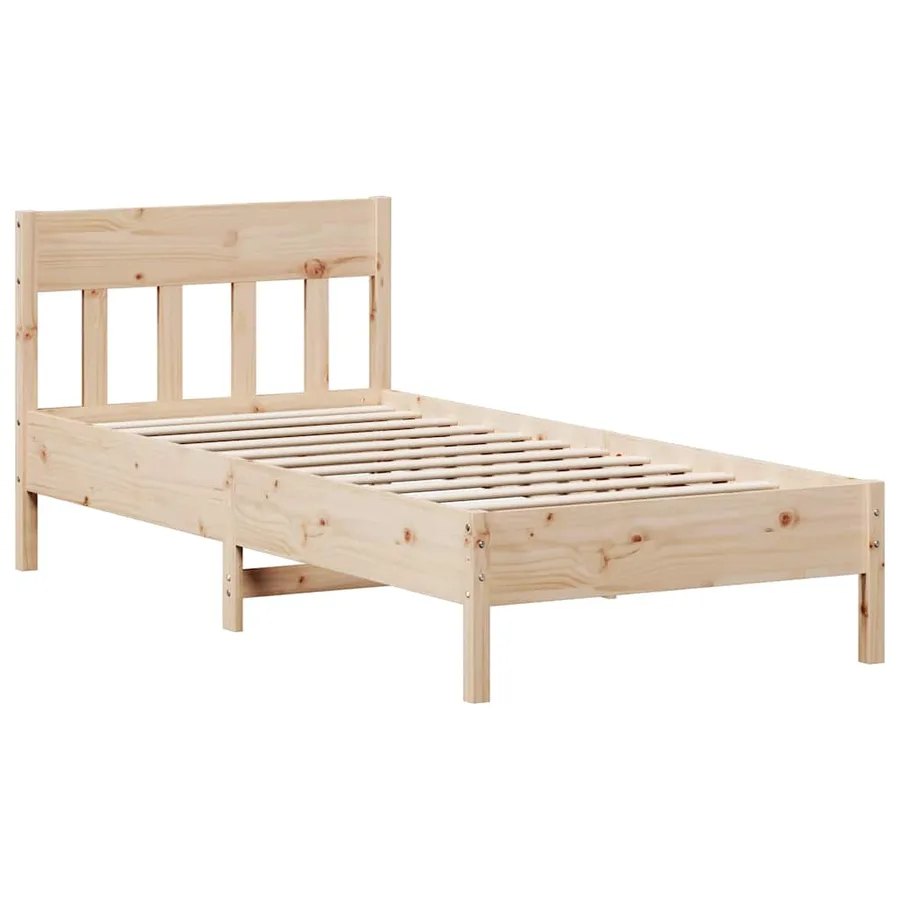 Cadre de lit sans matelas 90x200 cm bois de pin massif - 5