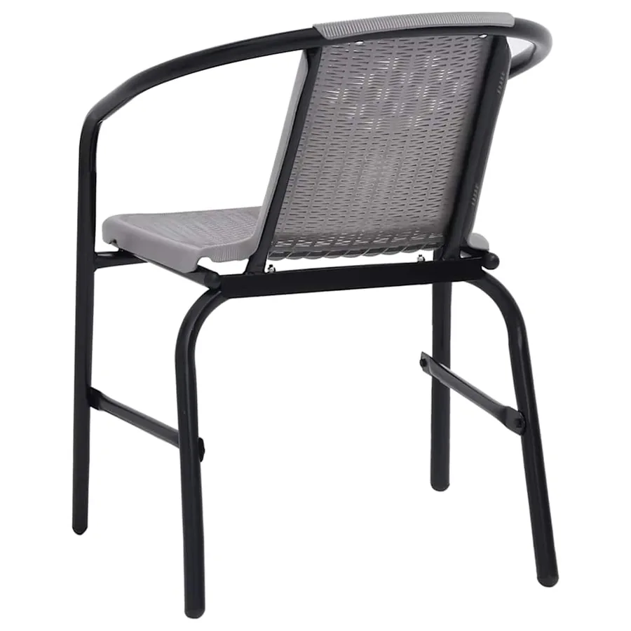 Chaises de jardin lot de 4 Rotin de plastique et acier 110 kg - 5