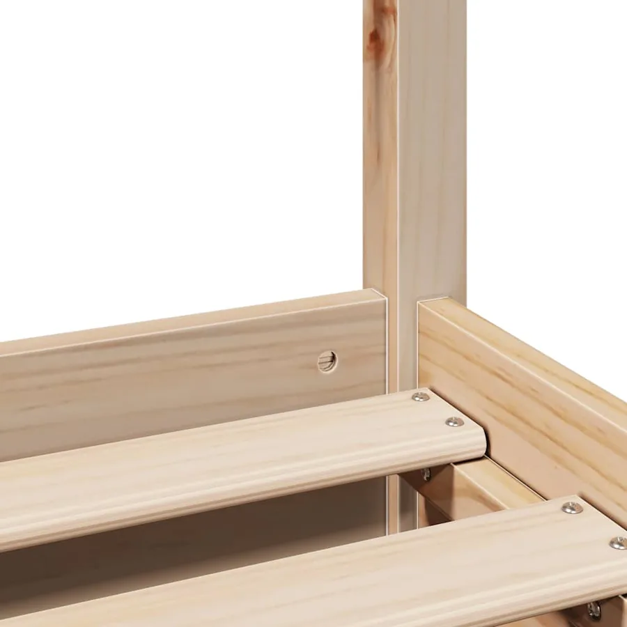 Cadre de lit sans matelas 150x200 cm bois de pin massif - 10