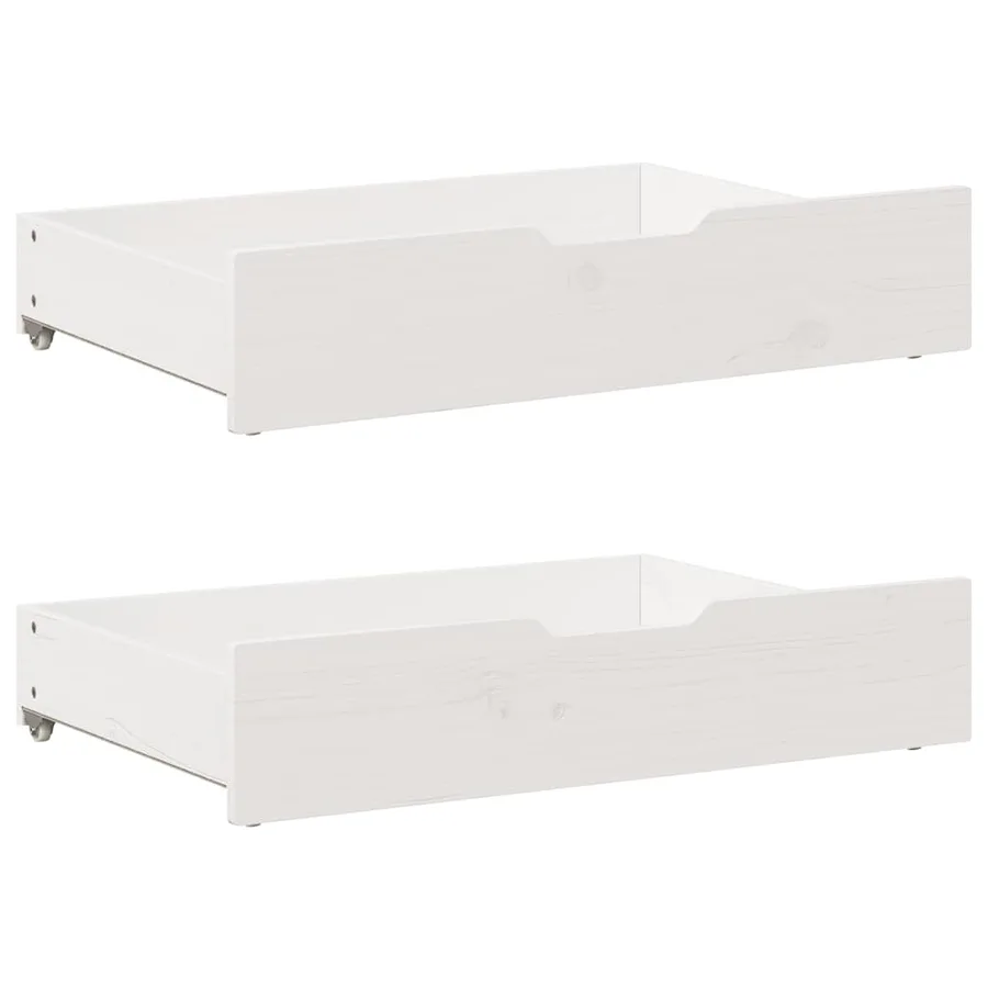 Cadre de lit sans matelas blanc 180x200 cm bois massif de pin - 6