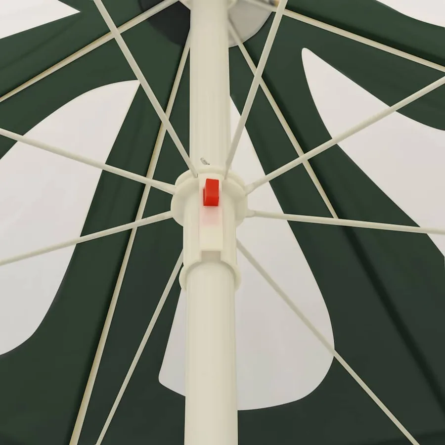Parasol de plage vert 240 cm - 5