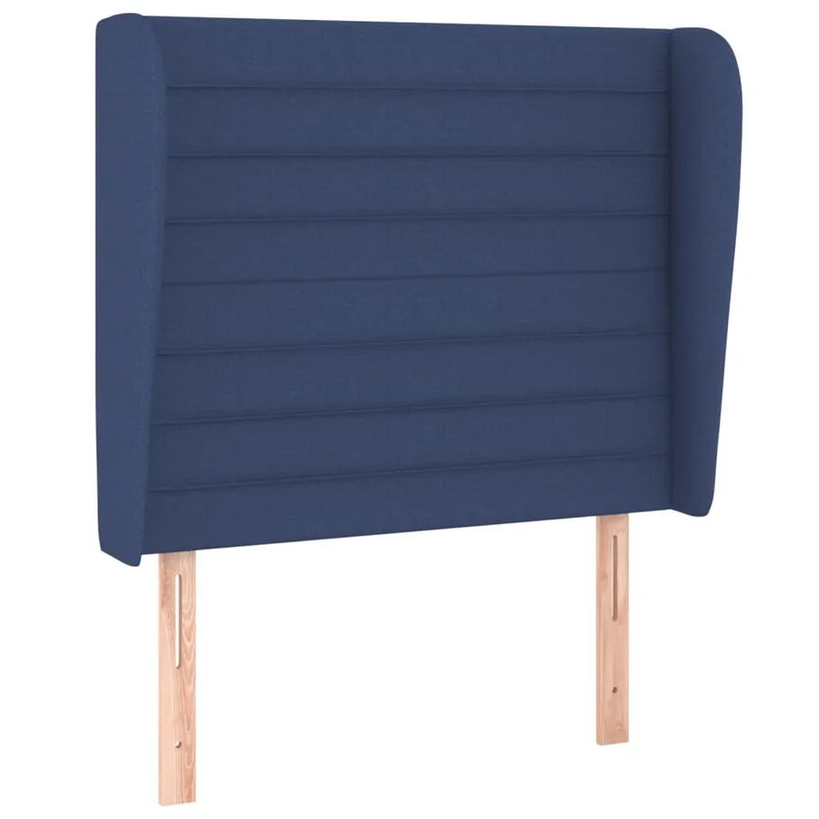 Sommier à lattes de lit avec matelas Bleu 90x190 cm Tissu - 6