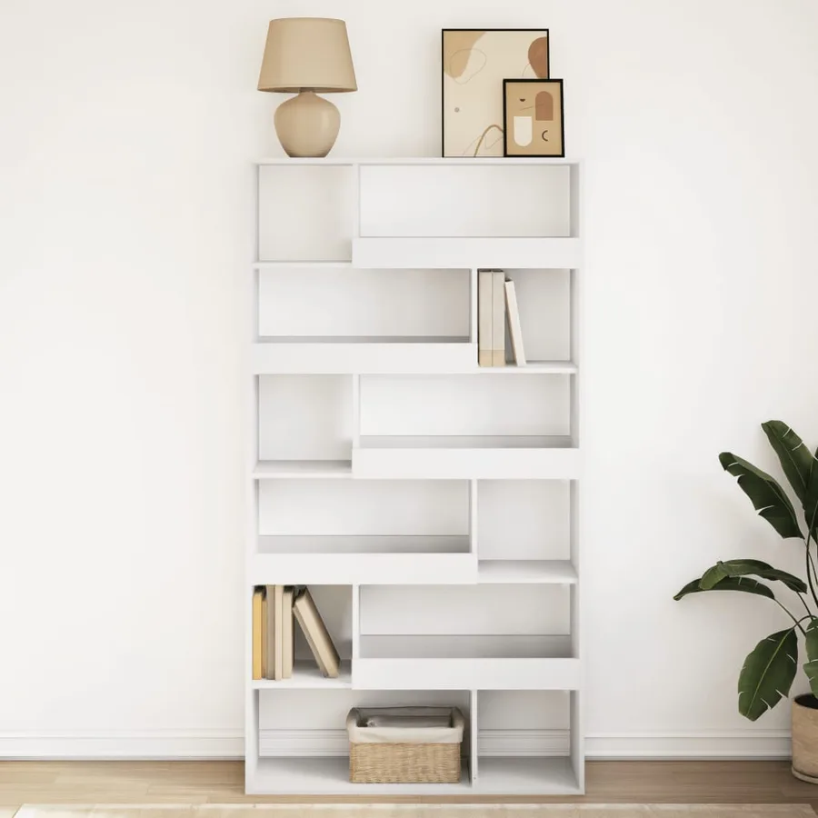 Bibliothèque blanc 100x33x187,5 cm bois d'ingénierie - 3