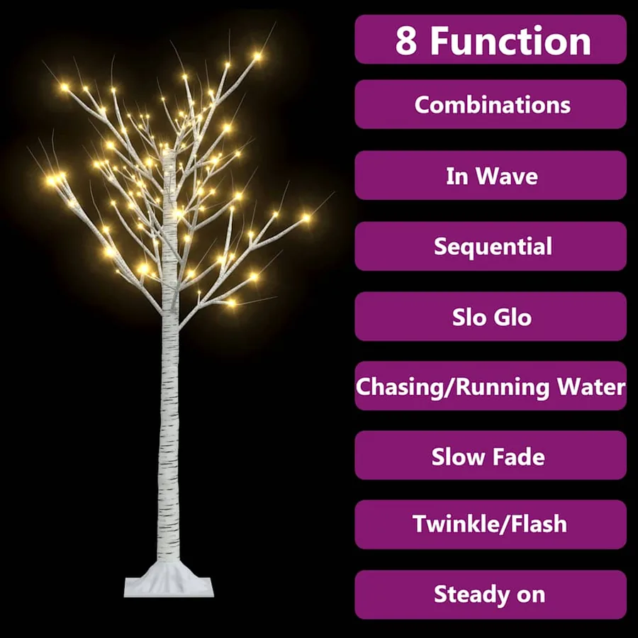 Sapin de Noël 128 LED blanc chaud Saule 1,2 m Int/Ext - 3