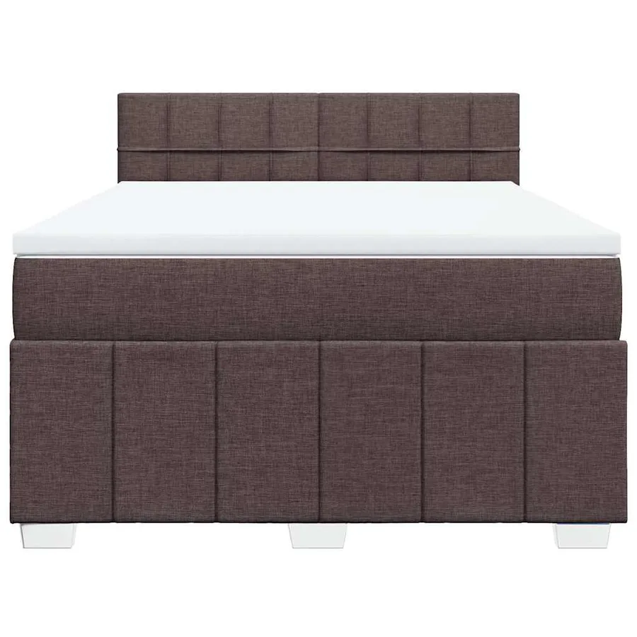 Sommier à lattes de lit avec matelas Marron foncé 140x200 cm - 4