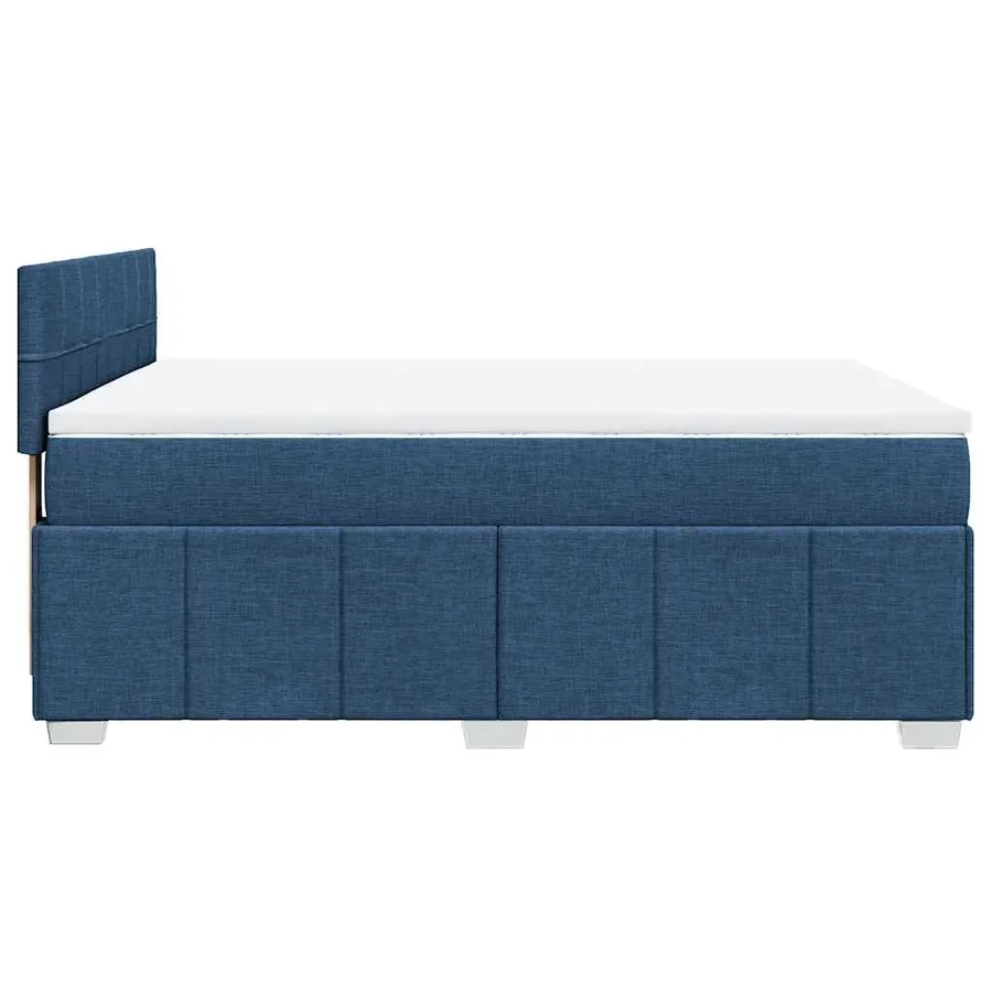 Sommier à lattes de lit avec matelas Bleu 140x190 cm Tissu - 7