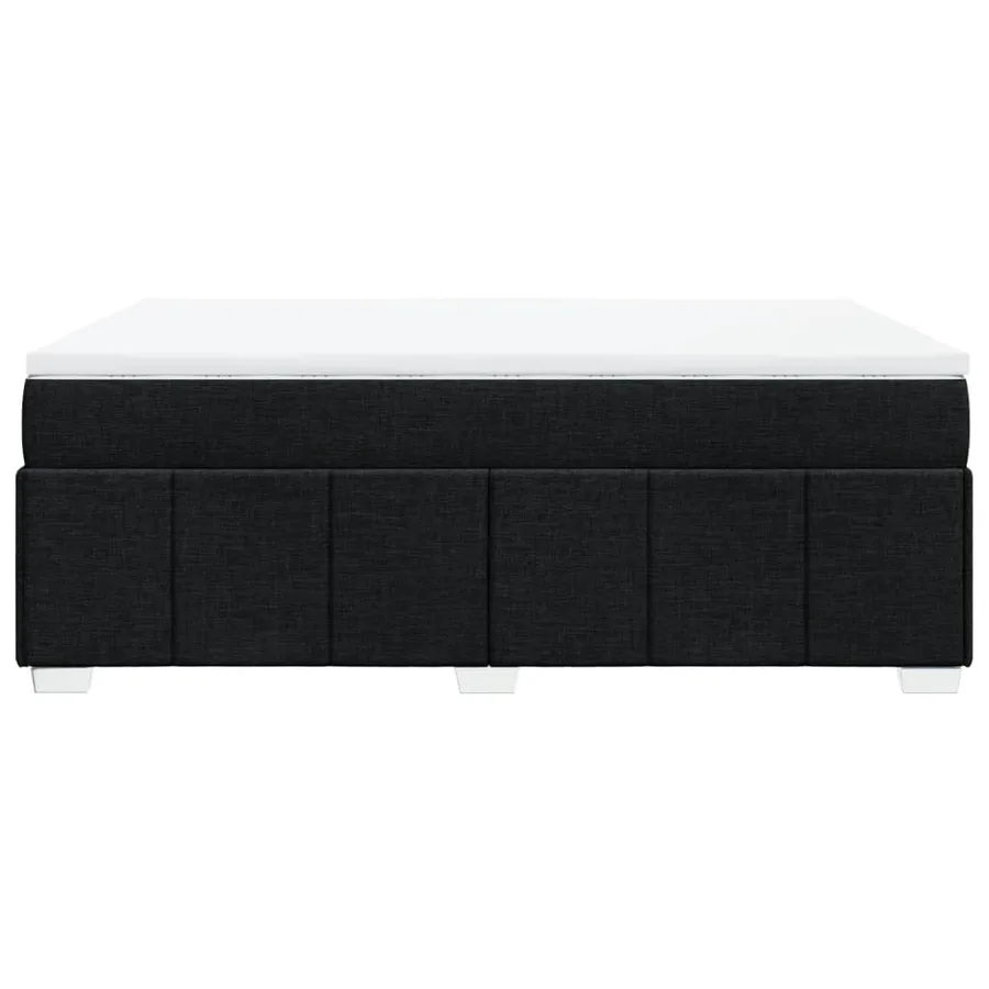 Sommier à lattes de lit avec matelas Noir 140x200 cm Tissu - 8