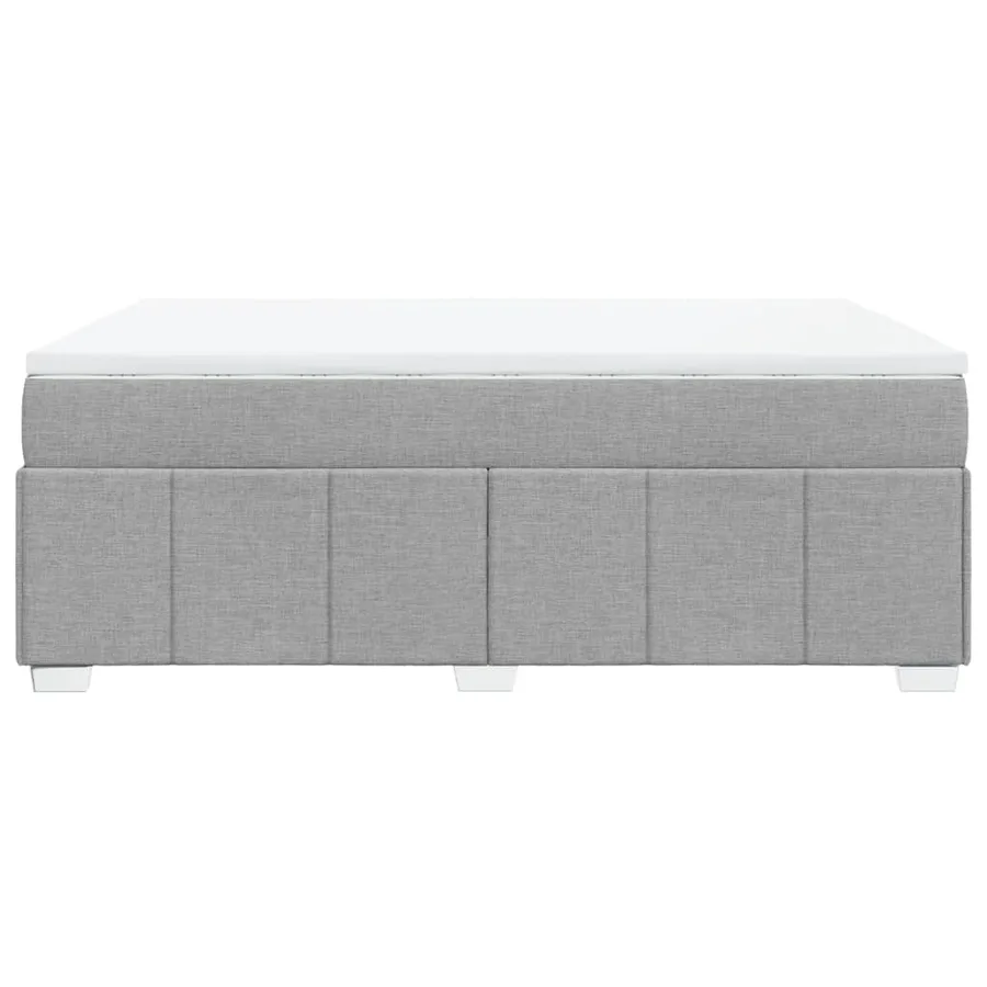 Sommier à lattes de lit avec matelas Gris clair 140x190cm Tissu - 8