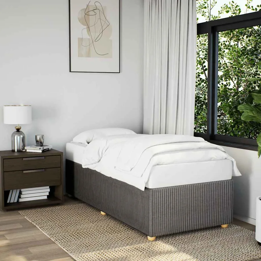 Cadre de lit sans matelas taupe 80x200 cm tissu
