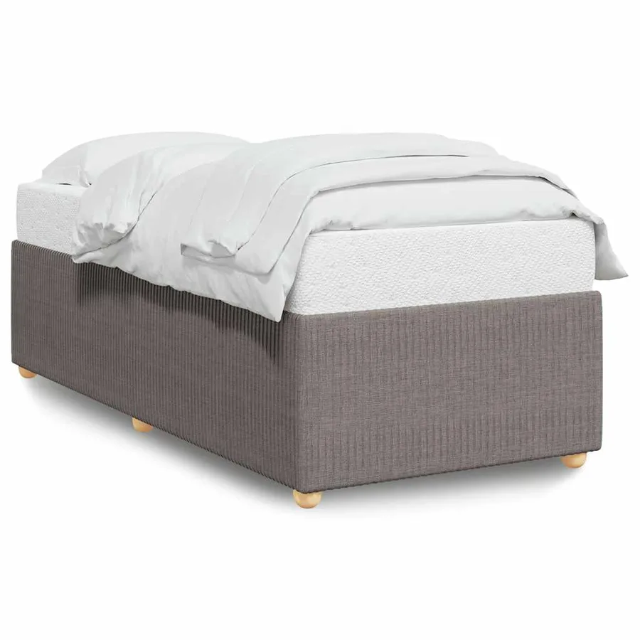Cadre de lit sans matelas taupe 80x200 cm tissu - 2
