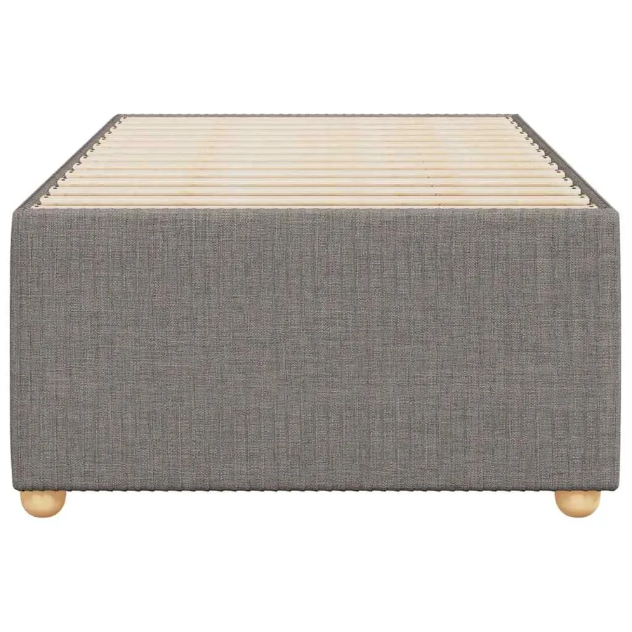 Cadre de lit sans matelas taupe 80x200 cm tissu - 4