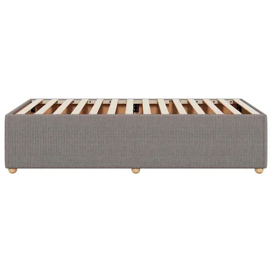 Cadre de lit sans matelas taupe 80x200 cm tissu - 5