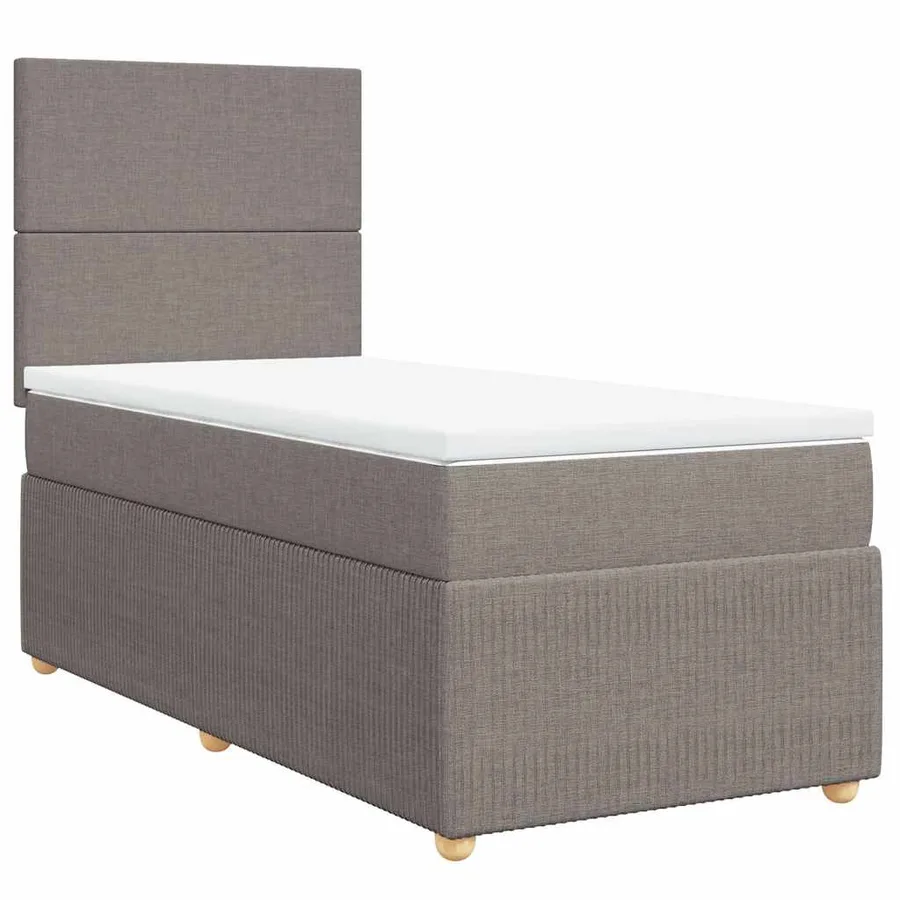 Sommier à lattes de lit avec matelas Taupe 80x200 cm Tissu - 2