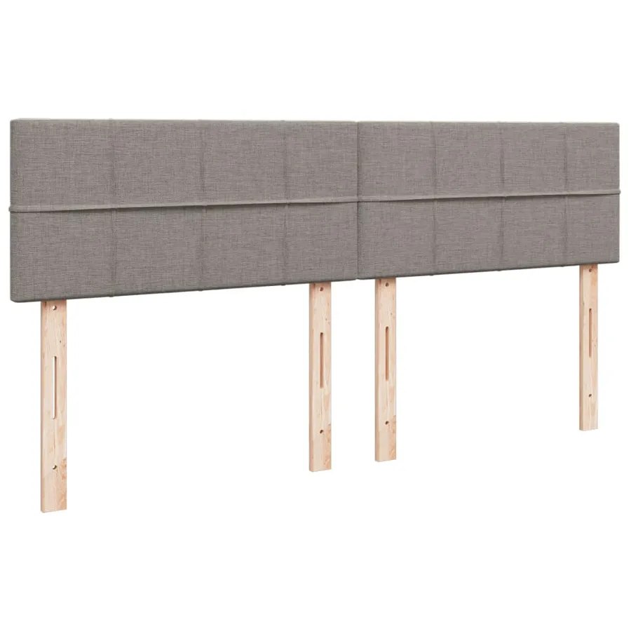 Sommier à lattes de lit avec matelas Taupe 200x200 cm Tissu - 7