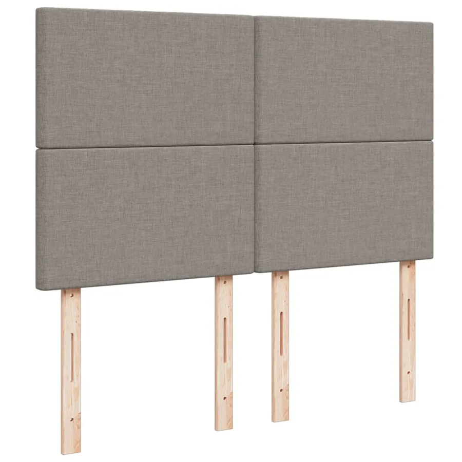 Sommier à lattes de lit avec matelas Taupe 140x200 cm Tissu - 7