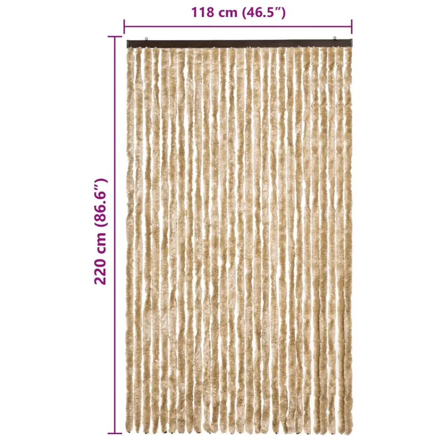 Moustiquaire beige 118x220 cm chenille - 7