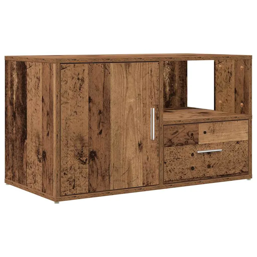 Armoire d'angle vieux bois 200x40x45 cm bois d'ingénierie - 6