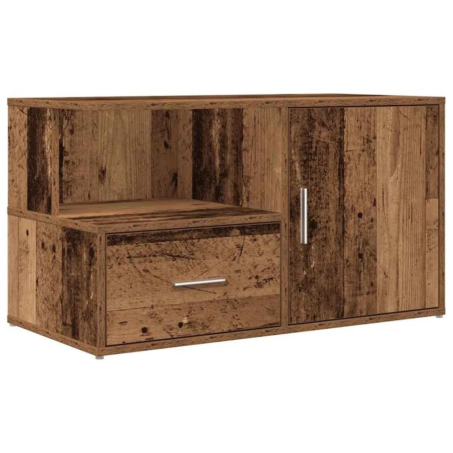Armoire d'angle vieux bois 200x40x45 cm bois d'ingénierie - 8