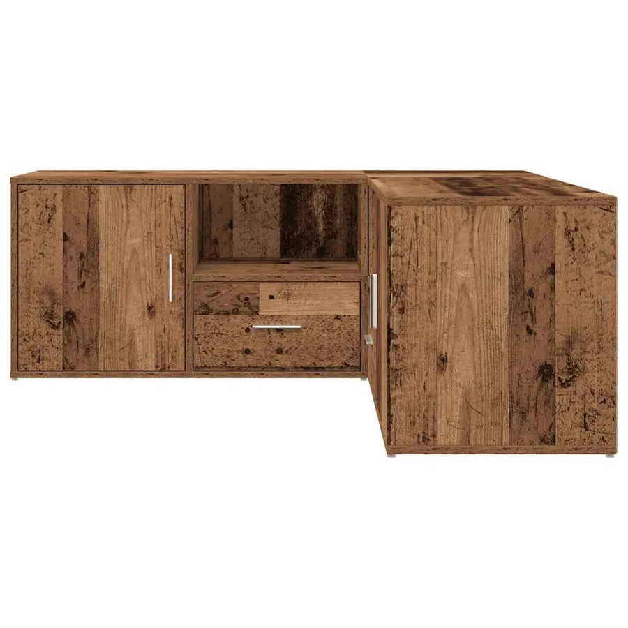Armoire d'angle vieux bois 200x40x45 cm bois d'ingénierie - 9