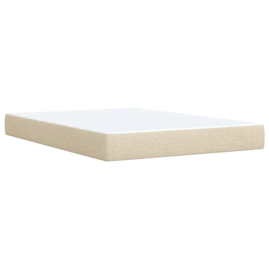 Sommier à lattes de lit avec matelas Crème 140x200 cm Tissu - 10