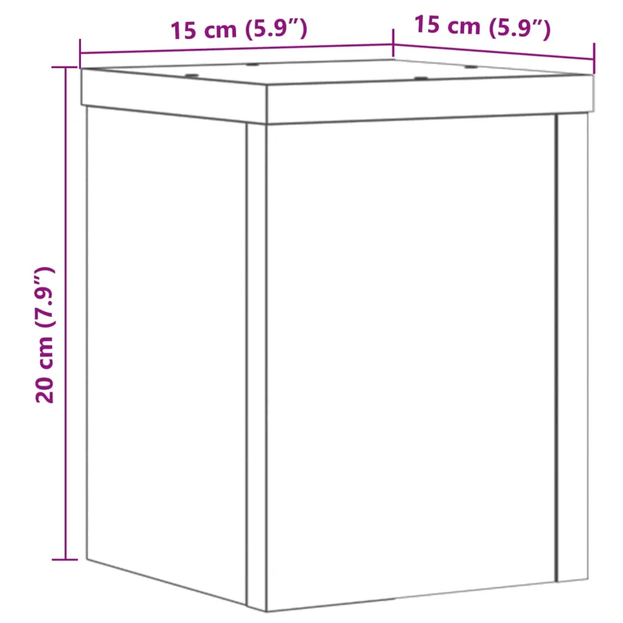 Supports pour plantes 2 pcs sonoma gris bois d'ingénierie - 10