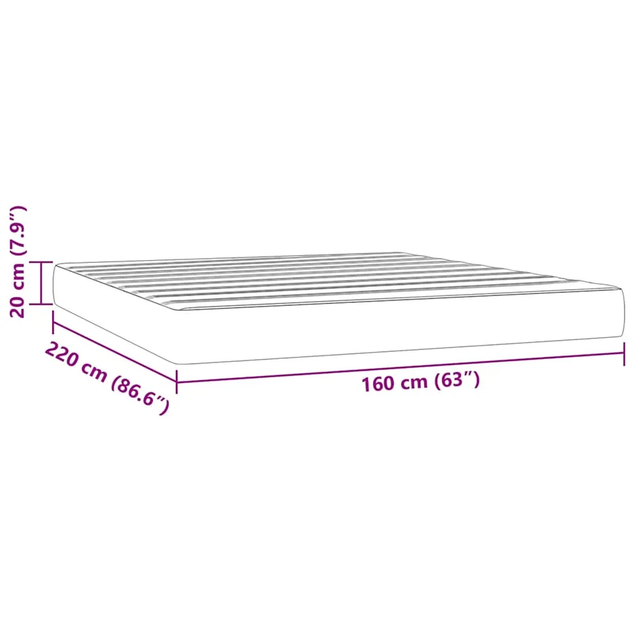 Matelas à ressorts ensachés 160 x 220 cm Noir - 7