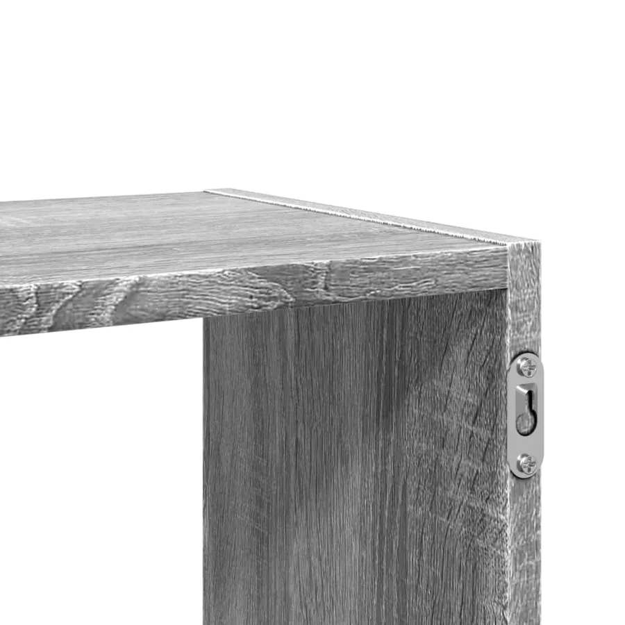 Étagère murale sonoma gris 100x25x50 cm bois ingénierie - 9