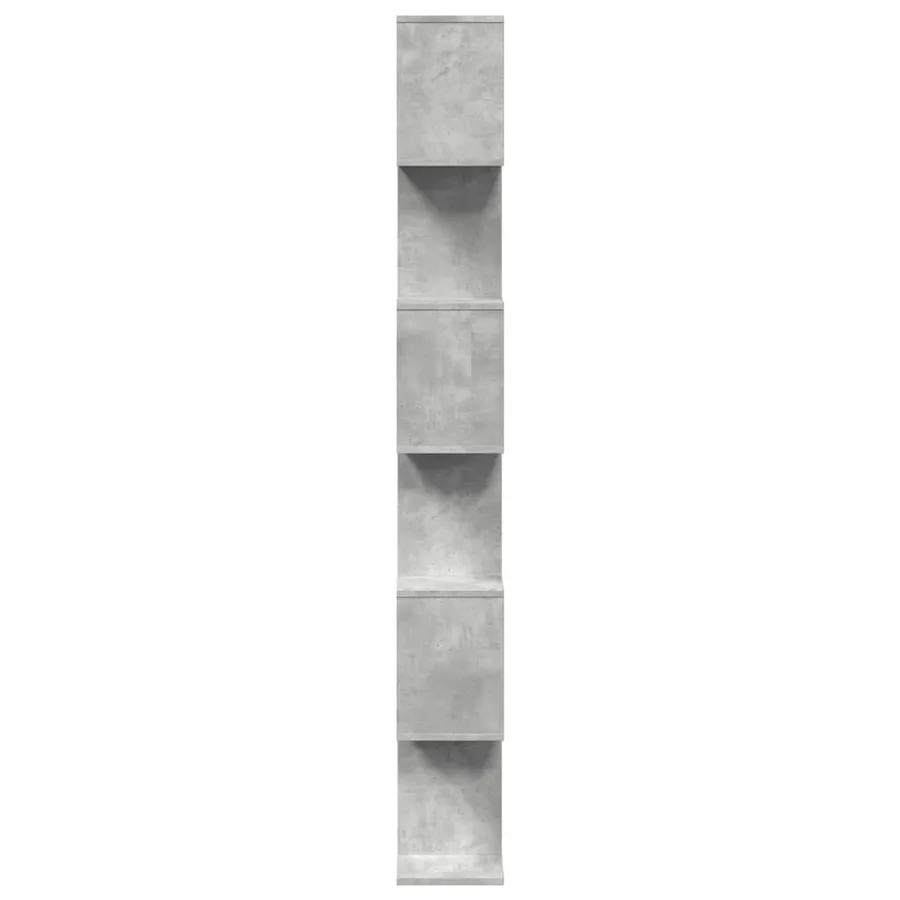 Étagère séparatrice de pièce à 6 niveaux gris béton 70x24x193cm - 7