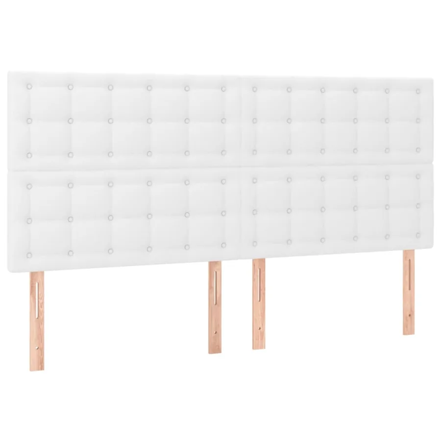 Sommier à lattes de lit avec matelas Blanc 160x200cm Similicuir - 5