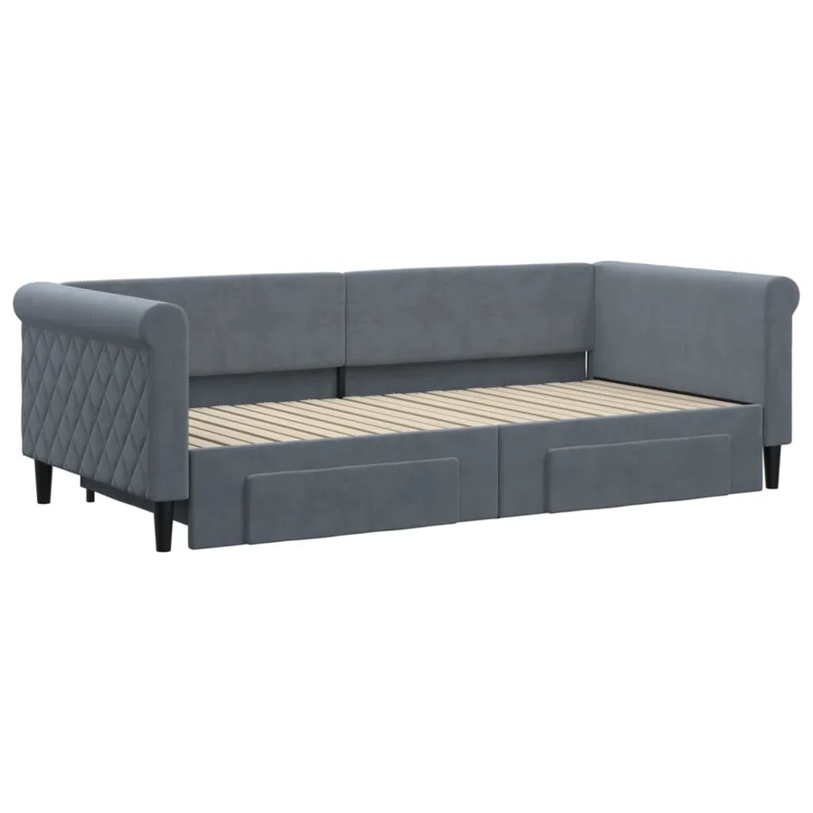 Lit de jour avec gigogne et tiroirs sans matelas 90x200 cm - 3