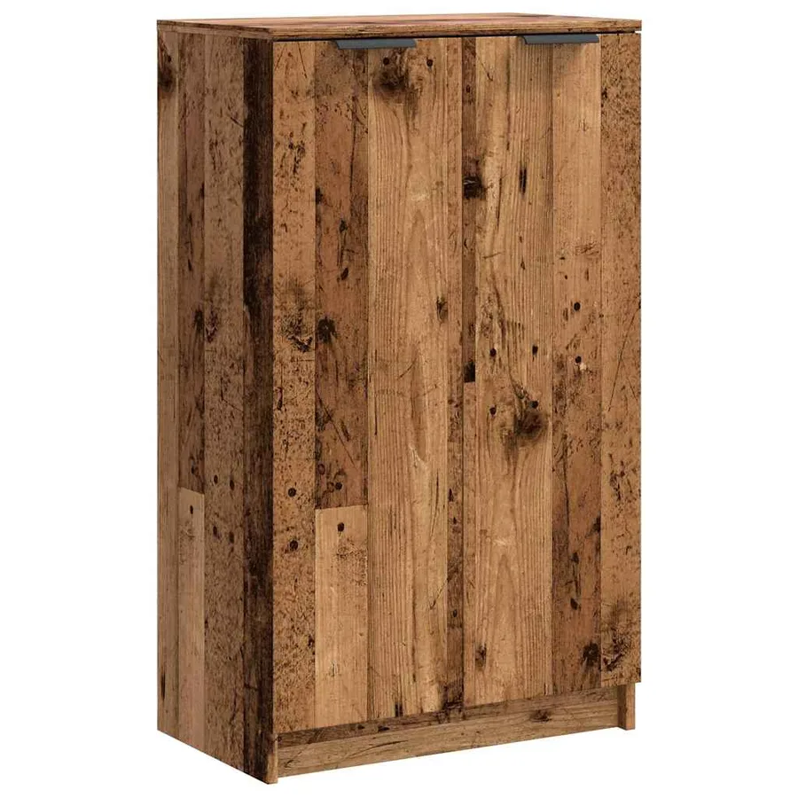 Armoire à chaussures vieux bois 59x35x100,5cm bois d'ingénierie - 2