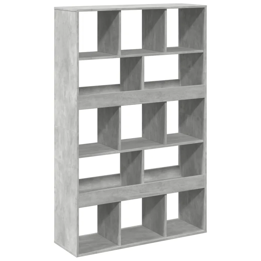 Bibliothèque gris béton 100x33x156,5 cm bois d'ingénierie - 2