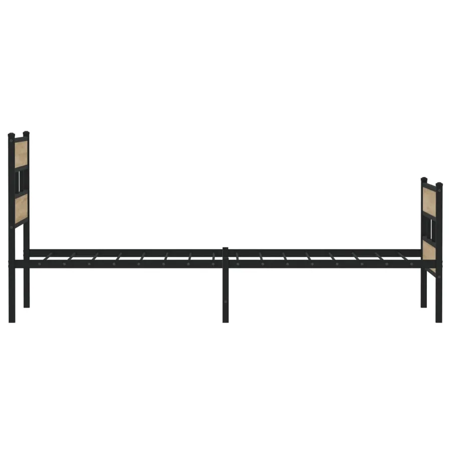 Cadre de lit en métal sans matelas chêne sonoma 90x200 cm - 5