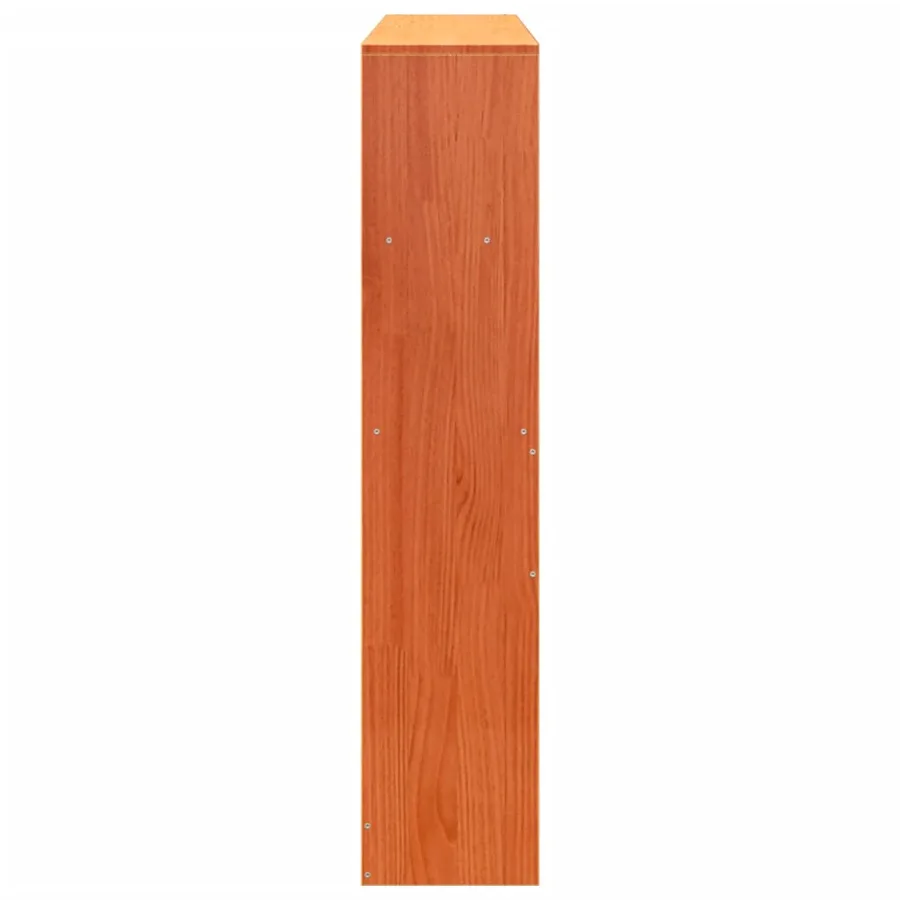 Tête de lit avec rangement cire marron 160cm bois massif de pin - 5