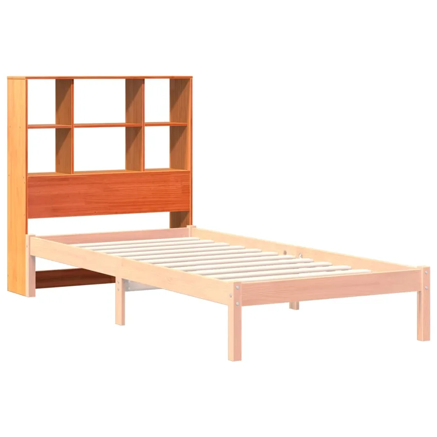 Tête de lit avec rangement cire marron 75 cm bois massif de pin - 7