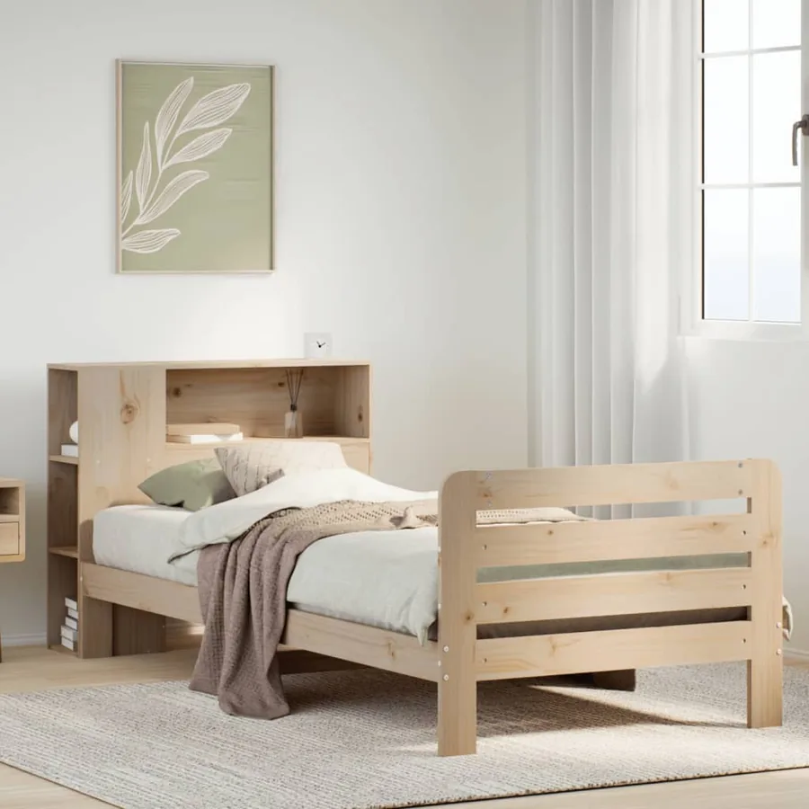 Cadre de lit sans matelas 90x200 cm bois de pin massif