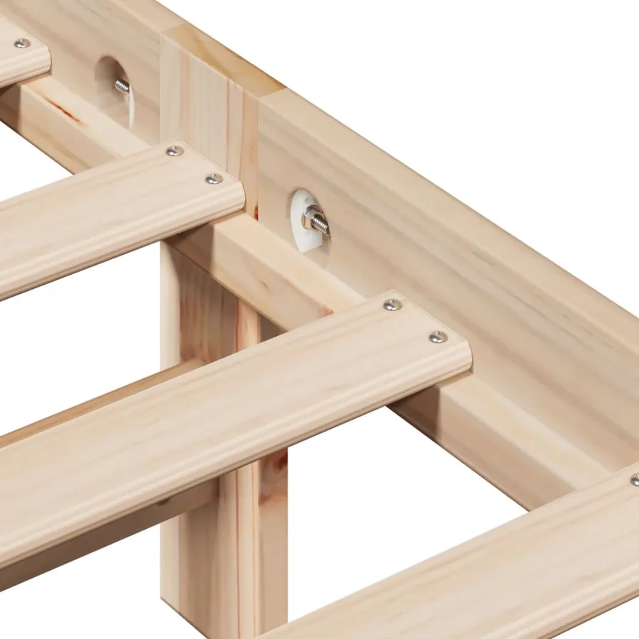 Cadre de lit sans matelas 90x200 cm bois de pin massif - 10