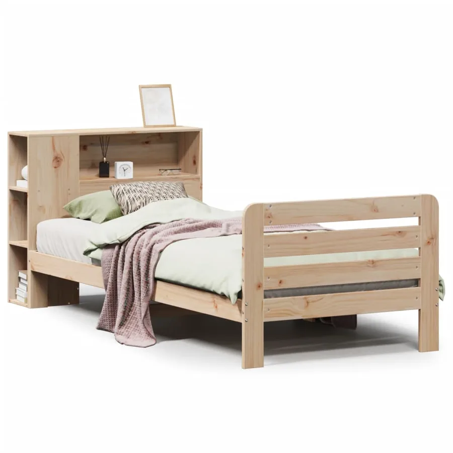 Cadre de lit sans matelas 90x200 cm bois de pin massif - 2