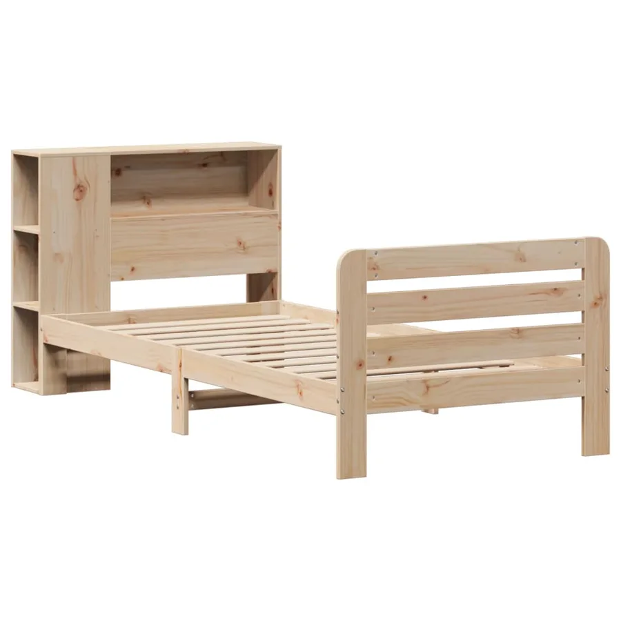 Cadre de lit sans matelas 90x200 cm bois de pin massif - 3